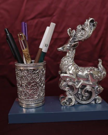 Silver Deer Pen Stand