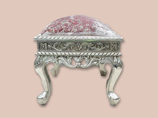 Product of Silver Pink Cushioned Chowki