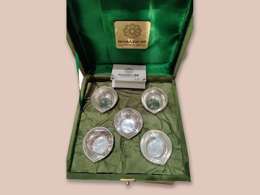 Product of Silver Diyas Set (5 diyas)