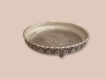 Product of Silver Flower Design Urli
