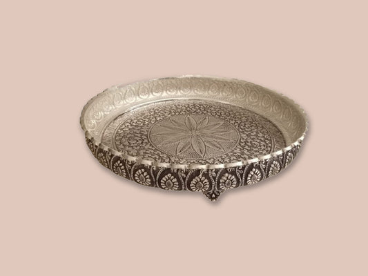 Product of Silver Flower Design Urli