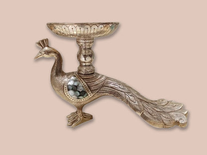 Product of Silver MOP Peacock Platter