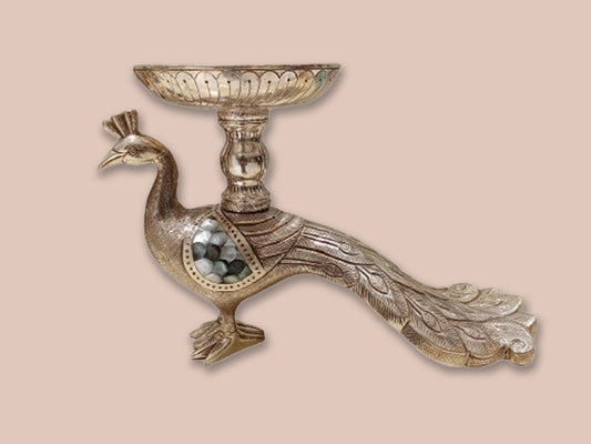Product of Silver MOP Peacock Platter