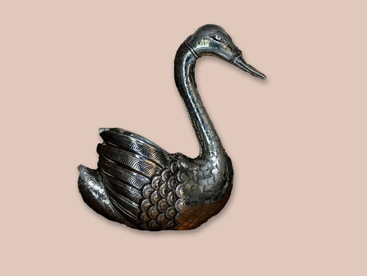 Image of Silver Tissue Holder Swan