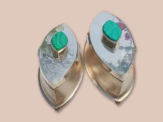 Image of Silver Dry Fruit Box Pair