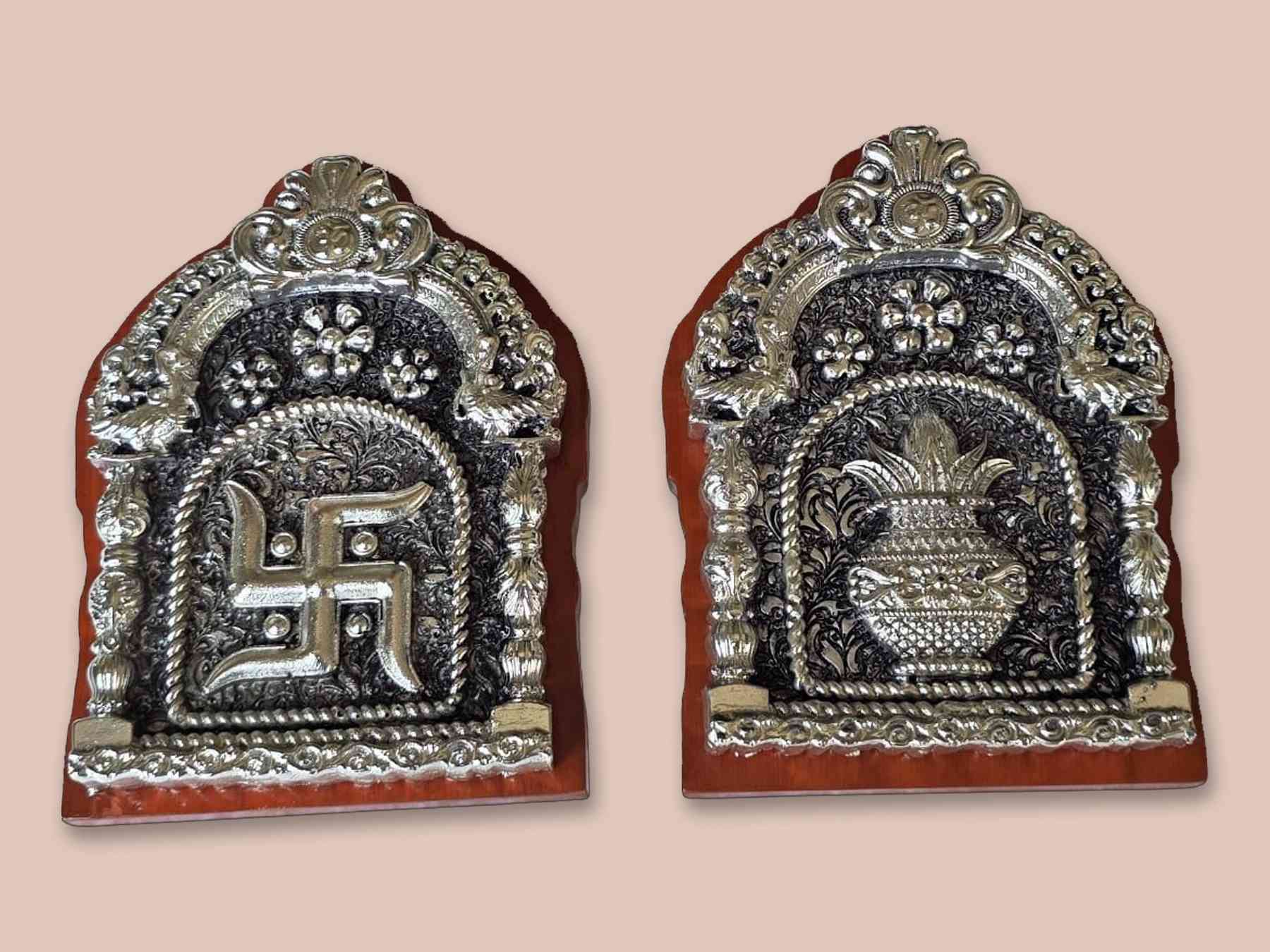 Image of Silver Swastik Kalash