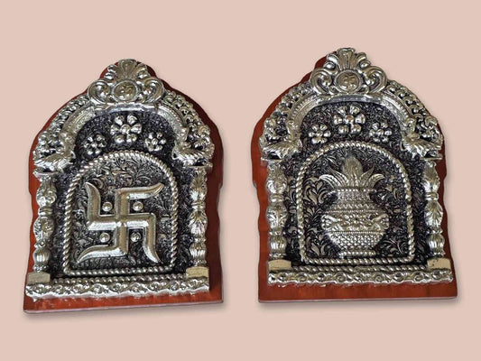 Image of Silver Swastik Kalash