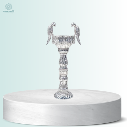 Silver Parrot Fountain Stand