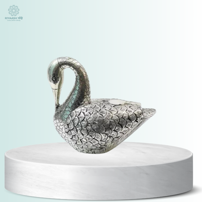 Silver Swan Candle Stand