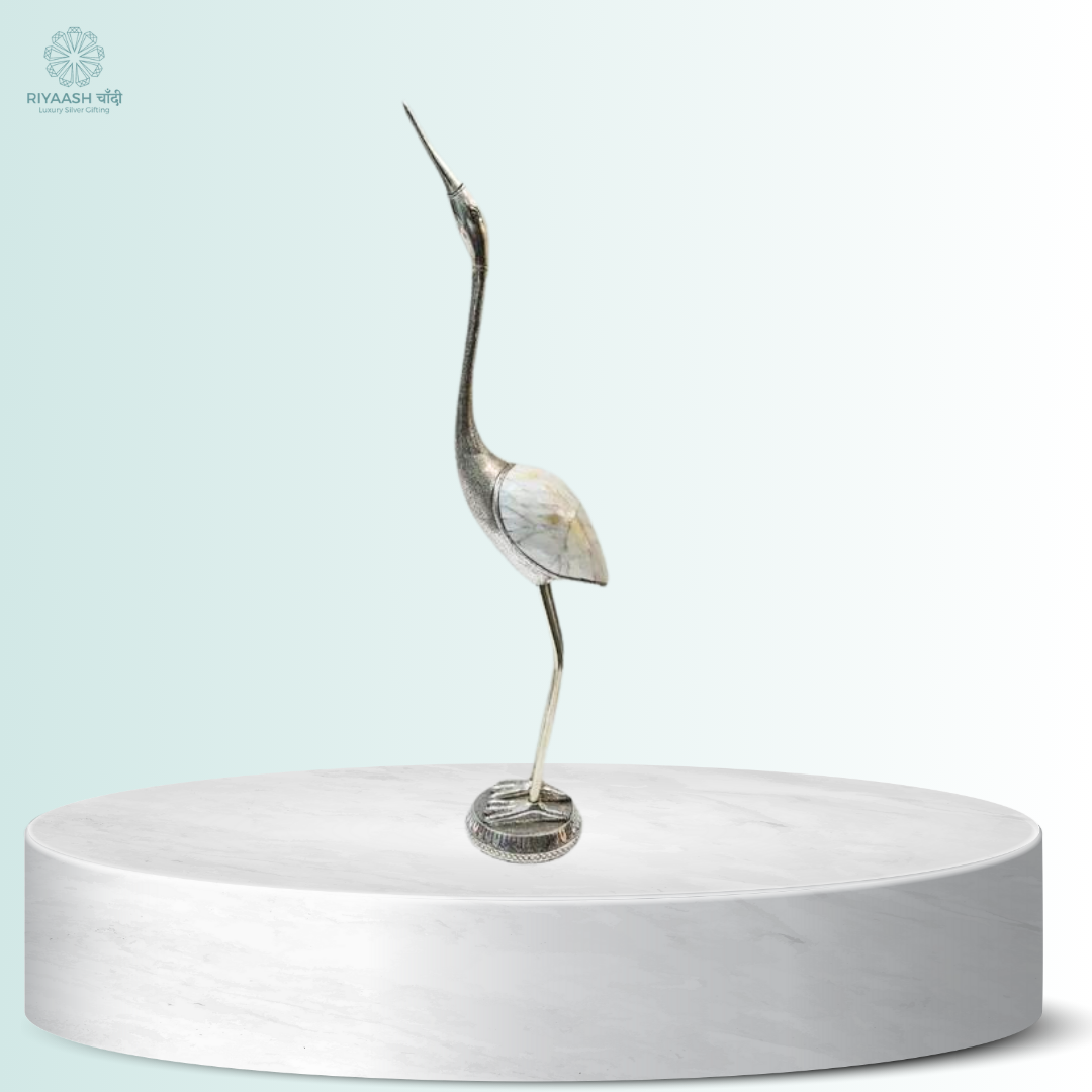 Standing Silver Swan