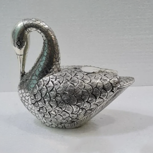 Silver Swan Candle Stand