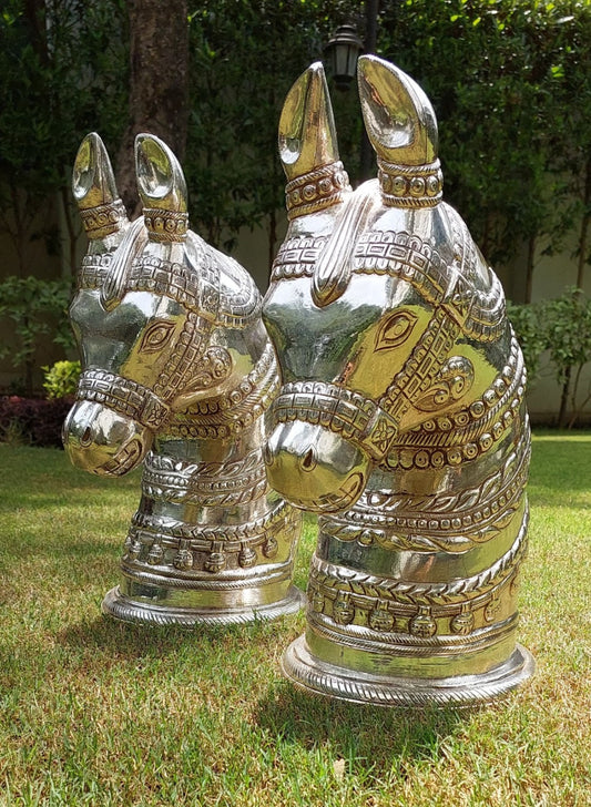 Silver Horse Pair