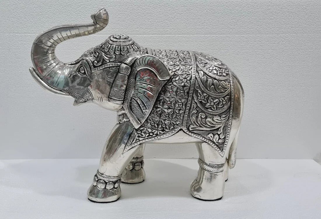 Silver Elephant Statue
