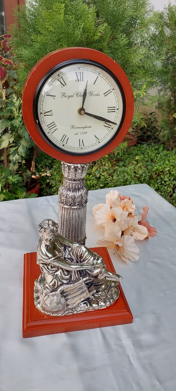 Silver Victorian Clock