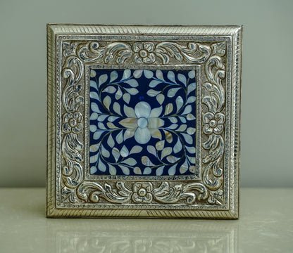 Silver Blue Chowki with MOP