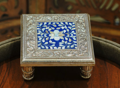 Silver Blue Chowki with MOP