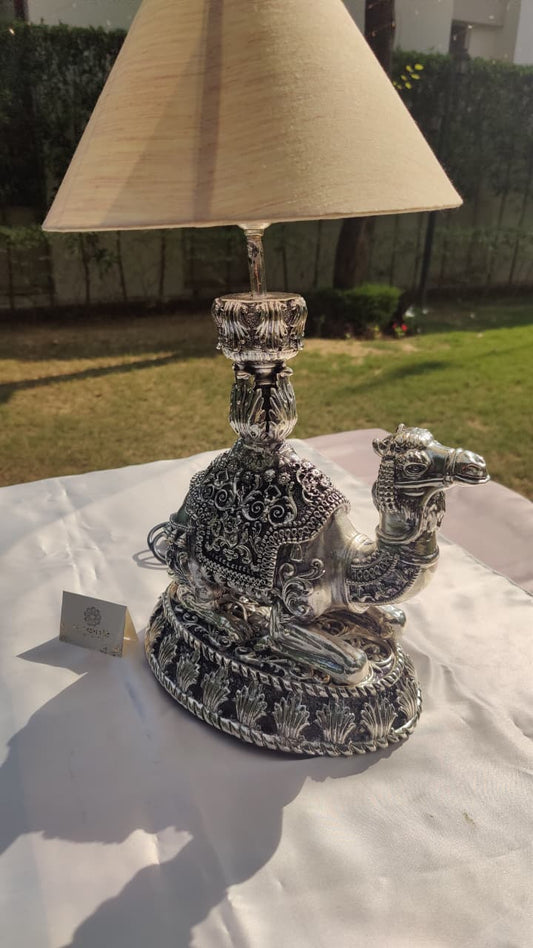 Silver Camel Lamp