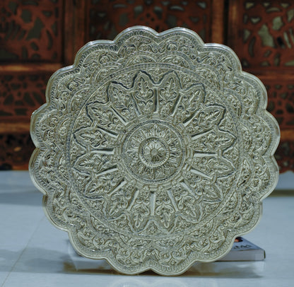 Silver Round Duck Legs Chowki