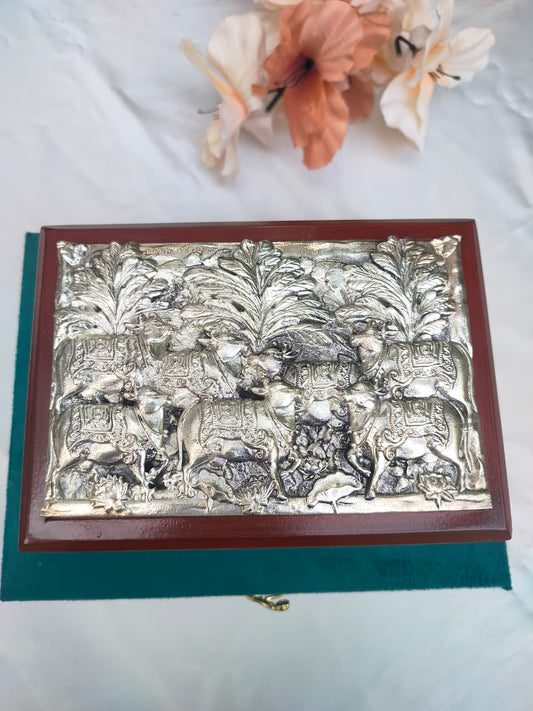 Silver Cow Design Dry Fruit Box
