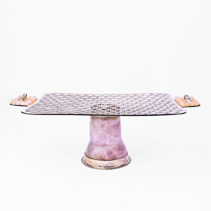 Rose Quartz  Jali Platter