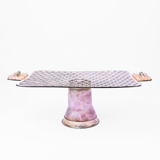 Rose Quartz  Jali Platter