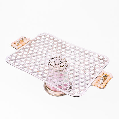 Rose Quartz  Jali Platter